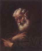 unknow artist Study of a bearded old man,possibly a hermit,half-length